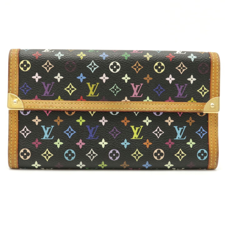 LOUIS VUITTON ルイヴィトンモノグラム 長財布マルチカラーポルト黒