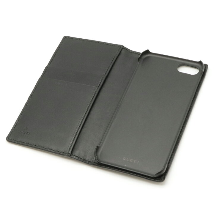 美品】GUCCI グッチシマレザー iPhoneケース7/8 SE 手帳型 黒