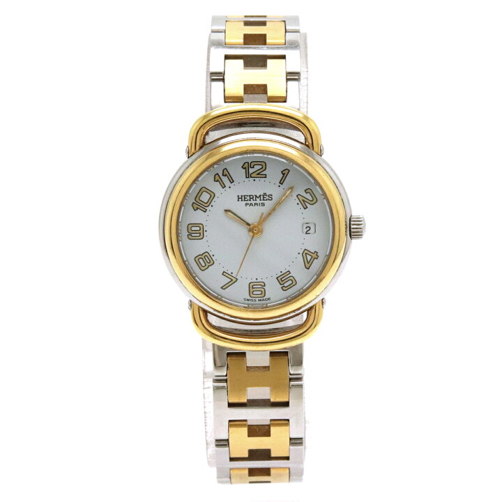 楽天市場】【ウォッチ】HERMES エルメス プルマン ホワイト文字盤  