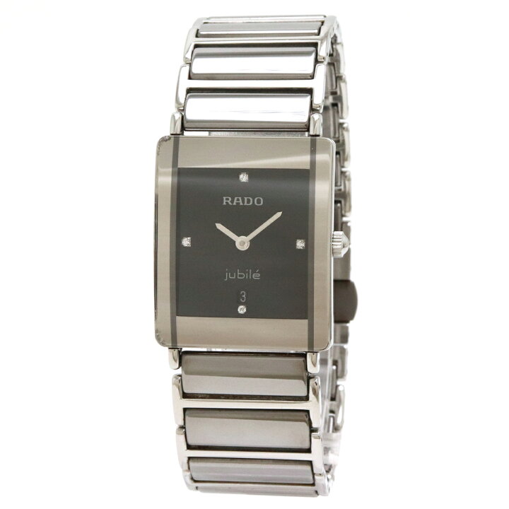 楽天市場 ウォッチ Rado ラドー ジュビリー ブラック文字盤 4pダイヤ メンズ Ss Qz クォーツ 腕時計 160 0486 3 中古 Blumin 楽天市場店