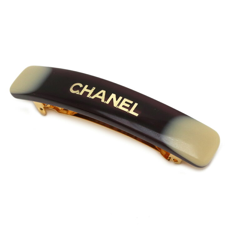 楽天市場】CHANEL シャネル ロゴ バレッタ ヘアアクセサリー 髪留め 
