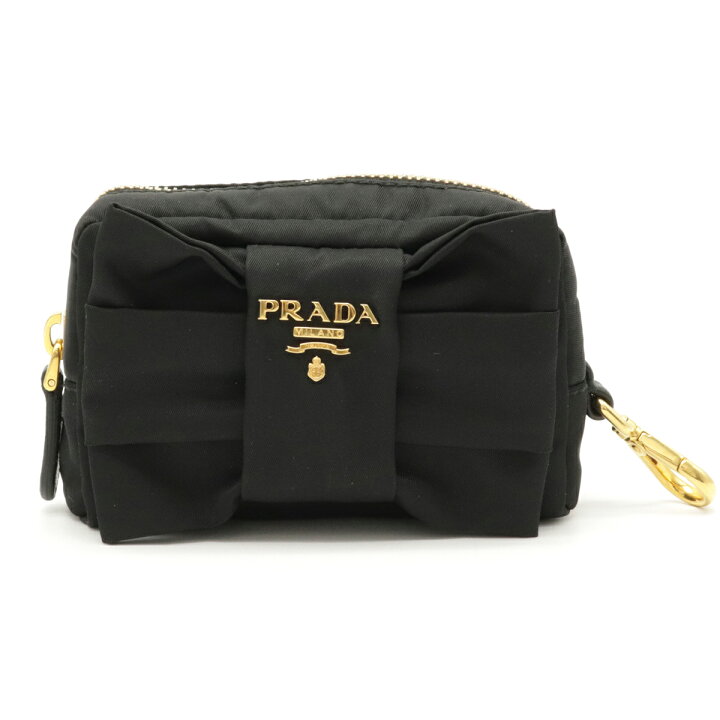 楽天市場】【バッグ】PRADA プラダ リボン マルチポーチ 化粧ポーチ 