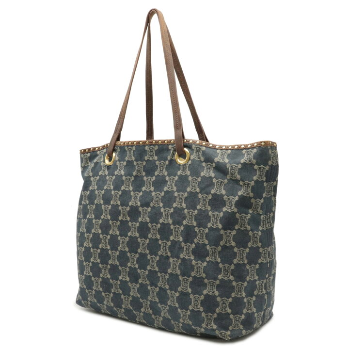 楽天市場】【バッグ】CELINE セリーヌ マカダム柄 デニム トートバッグ  