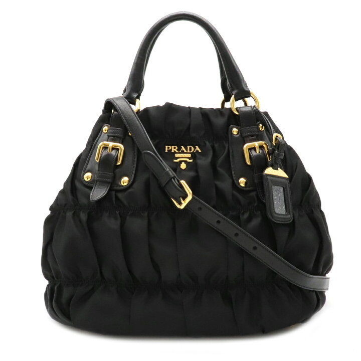 楽天市場】【バッグ】PRADA プラダ ギャザー ハンドバッグ 2WAY 
