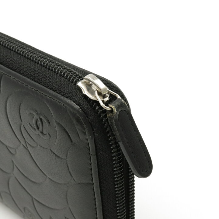 楽天市場】【財布】CHANEL シャネル カメリア エンボス ジップ  