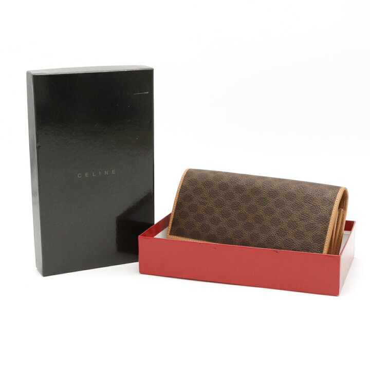 楽天市場】【未使用品】【財布】CELINE セリーヌ マカダム柄 フラップ 