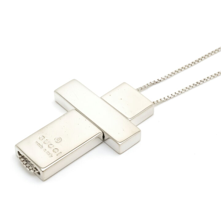 ココ様 新品仕上 グッチ SV925 クロス 十字架 ネックレス - アクセサリー
