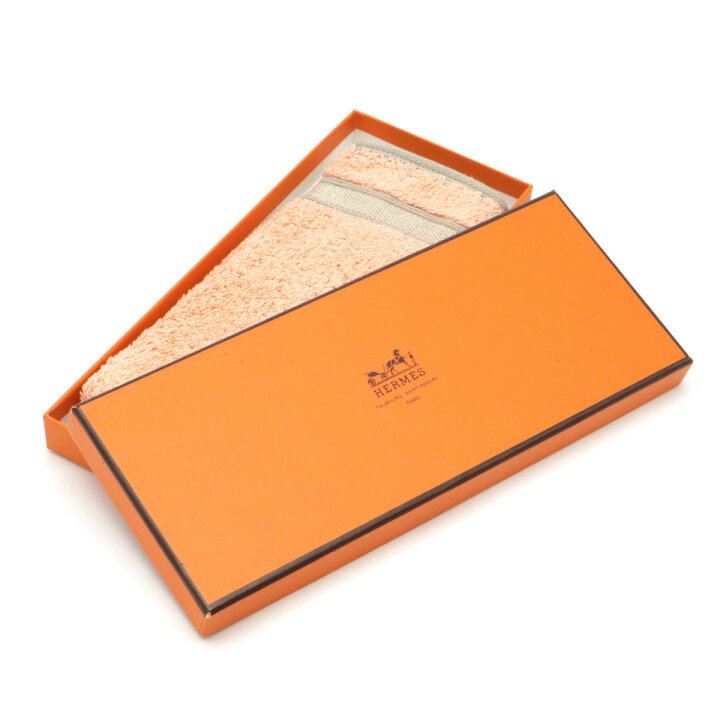 楽天市場 未使用品 Hermes エルメス ベビーミトン バスミトン 赤ちゃん用ボディミトン タオル コットン100 綿 オレンジ グレー 中古 Blumin 楽天市場店