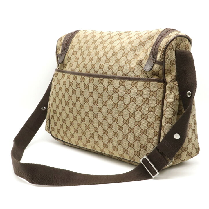 楽天市場】【バッグ】GUCCI グッチ GGキャンバス マザーズバッグ 