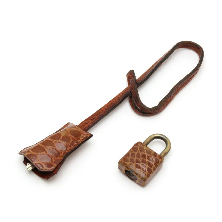 □美品□ HERMES エルメス ボックスカーフ クロシェット カデナ 南京錠  