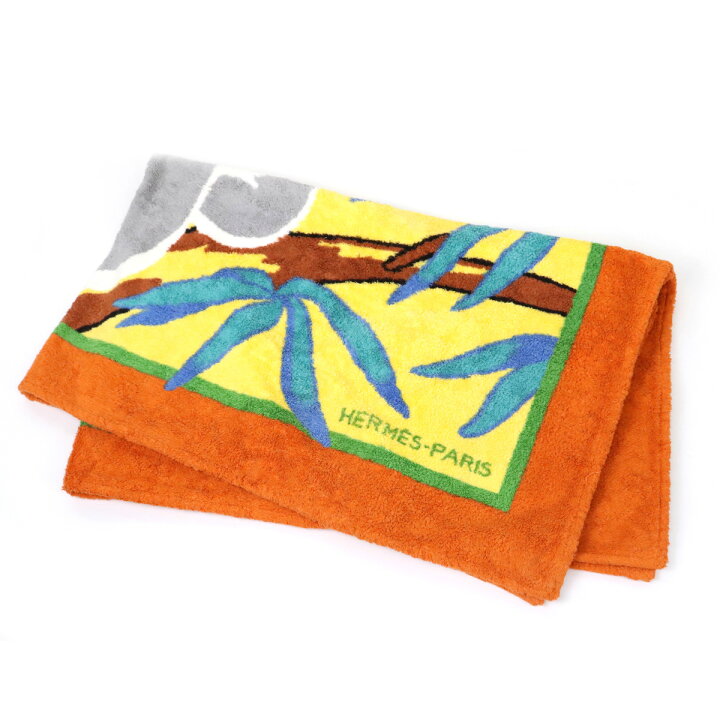 楽天市場】HERMES エルメス バスタオル ビーチタオル 大判タオル  