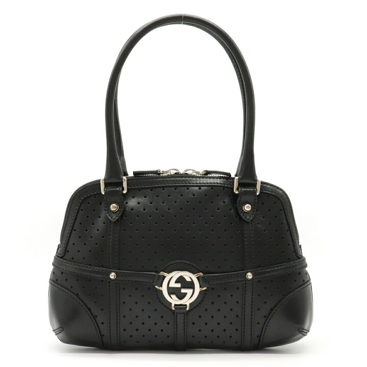 楽天市場】【バッグ】GUCCI グッチ ロゴ パンチング ハンドバッグ  