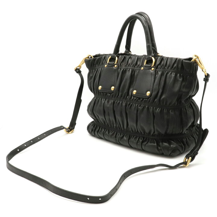 楽天市場】【バッグ】PRADA プラダ NAPPA GAUFRE ギャザー トート 