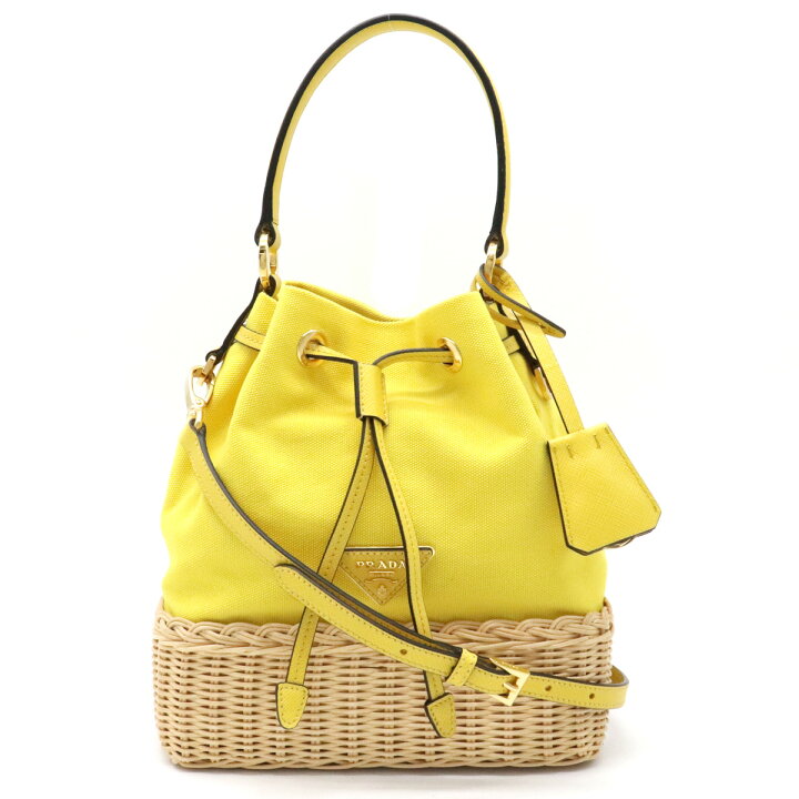 楽天市場】【バッグ】PRADA プラダ プラージュウィッカー カゴバッグ  