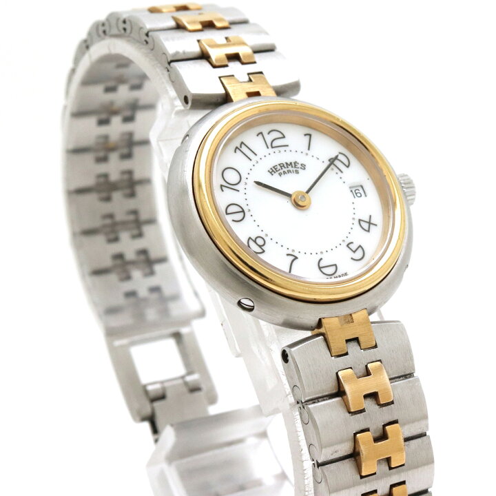楽天市場】【ウォッチ】HERMES エルメス プロフィール デイト ホワイト  