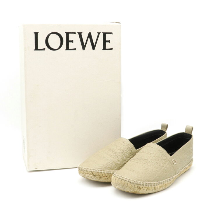 楽天市場】【靴】LOEWE ロエベ アナグラム エスパドリーユ スリッポン 
