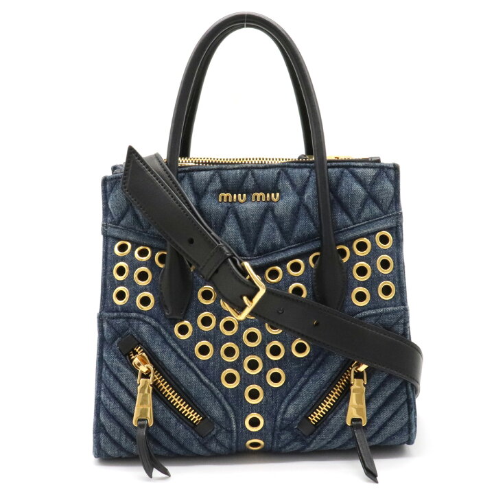 楽天市場】【バッグ】Miu Miu ミュウ ミュウ ミュウミュウ バイカー  