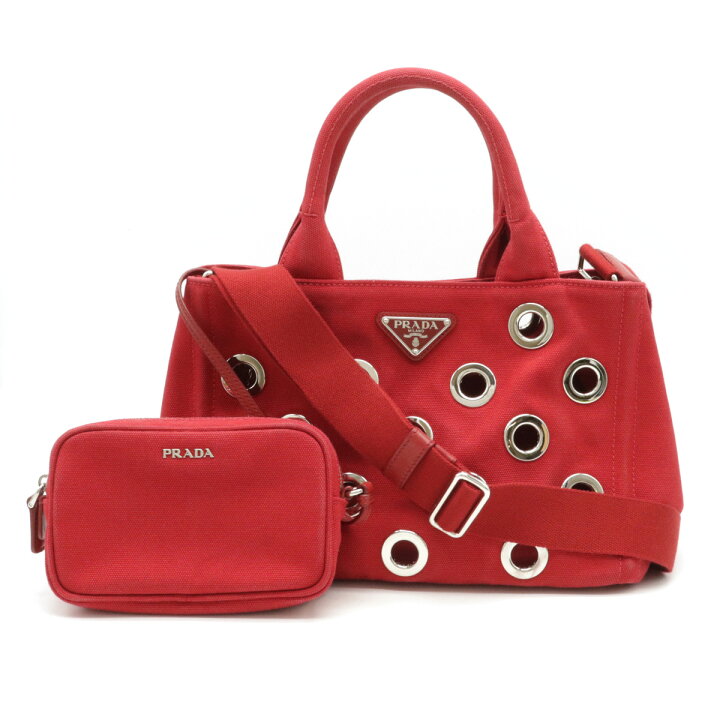 楽天市場】【バッグ】PRADA プラダ CANAPA カナパ グロメット トート  