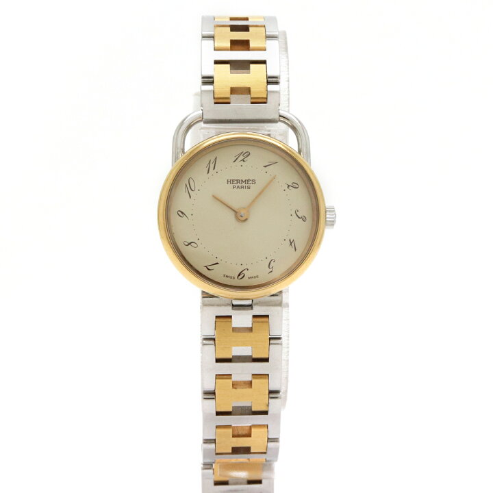 楽天市場】【ウォッチ】HERMES エルメス アルソー デイト クリーム文字  