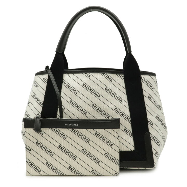 楽天市場】【バッグ】BALENCIAGA バレンシアガ ネイビーカバS ロゴ 