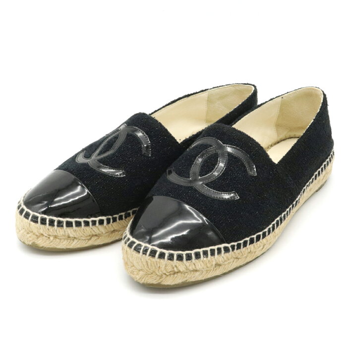 楽天市場】【靴】CHANEL シャネル エスパドリーユ ココマーク フラット 