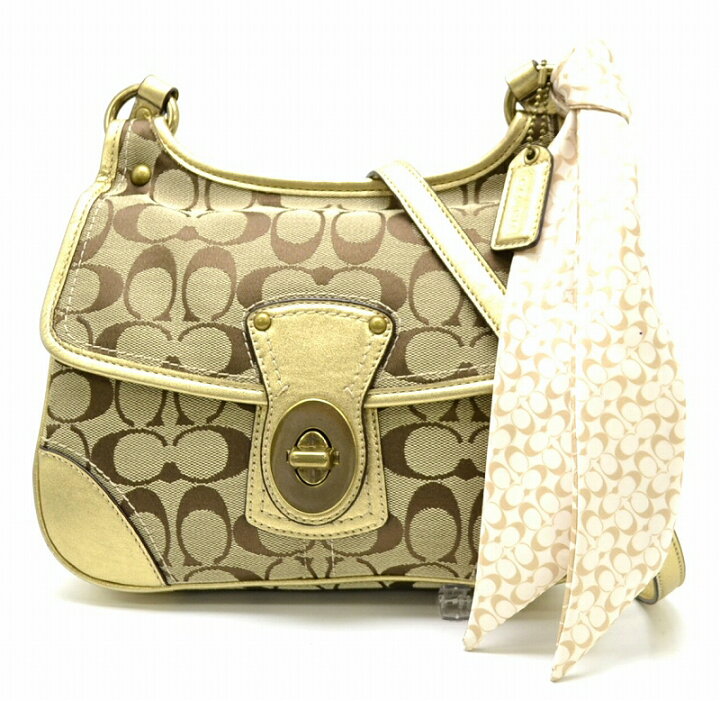 楽天市場】【中古】【バッグ】COACH コーチ シグネチャー ヒッピー 