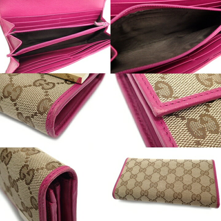楽天市場】【中古】【財布】GUCCI グッチ GGキャンバス 2つ折 長財布 