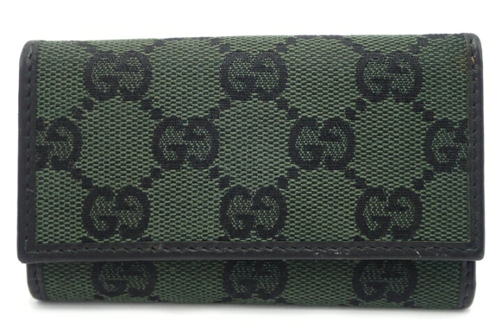 楽天市場】【中古】GUCCI グッチ GGキャンバス 6連キーケース モス  