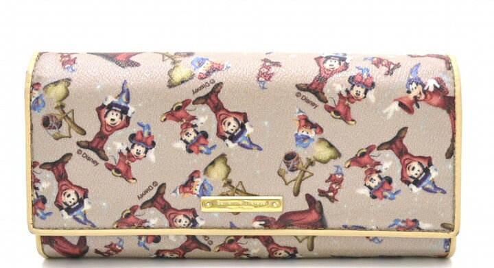 楽天市場 中古 財布 Samantha Thavasa サマンサ タバサ ディズニー コラボ 2つ折 長財布 ミッキーマウス ソーサラーミッキー Pvc サンドベージュ系マルチ U Blumin 森田質店 質屋出店 Blumin 楽天市場店