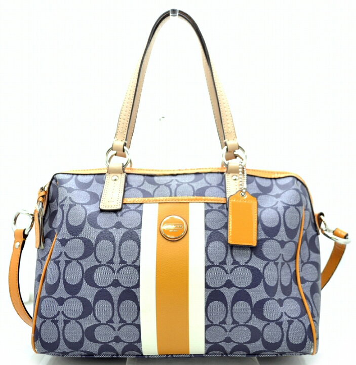 楽天市場】【中古】【バッグ】COACH コーチ シグネチャー ストライプ  