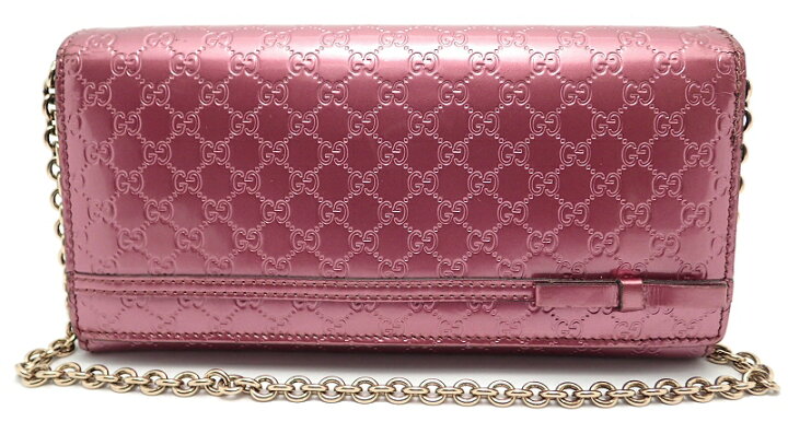 楽天市場】【中古】【財布】GUCCI グッチ マイクログッチシマ リボン 