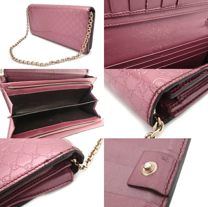 楽天市場】【中古】【財布】GUCCI グッチ マイクログッチシマ リボン 