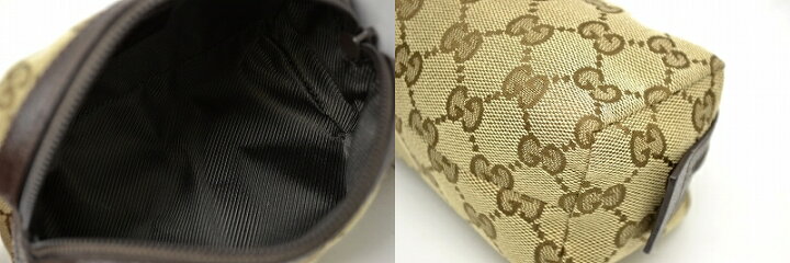 楽天市場】【中古】【バッグ】GUCCI グッチ GGキャンバス ポーチ 化粧  