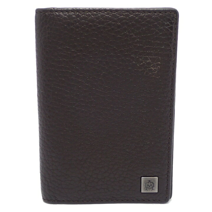 ダンヒル dunhill カードケース 名刺入れ パスケース レザー ロゴ 茶  