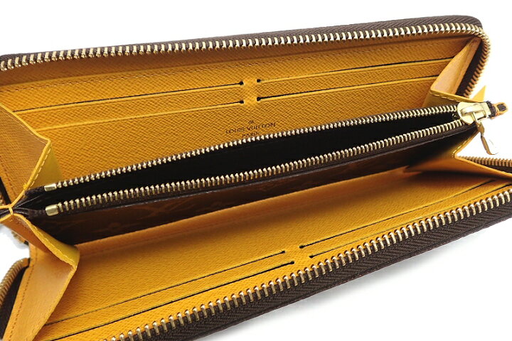LOUISVUITTON ポルトフォイユクレマンス ミモザ ラウンドファスナー長  