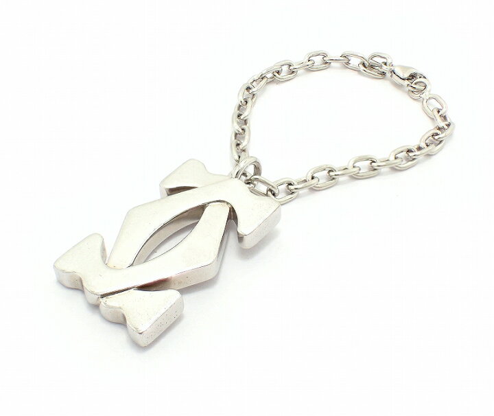 楽天市場】【中古】Cartier カルティエ 2C ロゴ モチーフ キーホルダー  