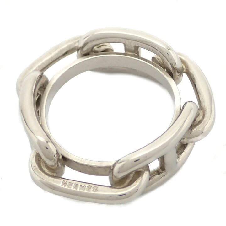 楽天市場】HERMES エルメス シェーヌダンクル スカーフリング シルバー  