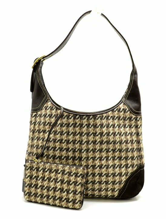楽天市場】【中古】【バッグ】COACH コーチ ツイード 千鳥格子  
