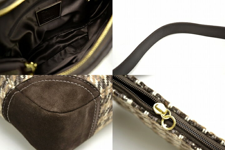 楽天市場】【中古】【バッグ】COACH コーチ ツイード 千鳥格子 