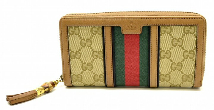 楽天市場】【財布】GUCCI グッチ GGキャンバス バンブー シェリー 