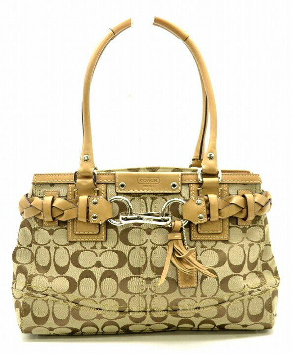 楽天市場】【中古】【バッグ】COACH コーチ シグネチャー ハンプトンズ 