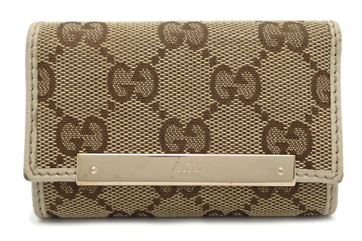 楽天市場】GUCCI グッチ GGキャンバス ロゴプレート 6連キーケース 