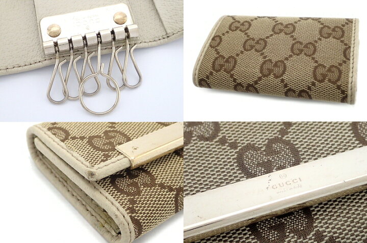 楽天市場】GUCCI グッチ GGキャンバス ロゴプレート 6連キーケース  