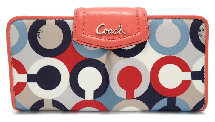 楽天市場】【財布】COACH コーチ オプアート 2つ折 ファスナー長財布 