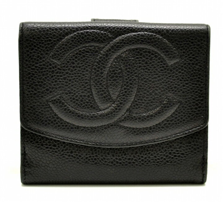 楽天市場】【財布】CHANEL シャネル キャビアスキン ココマーク 2つ折 