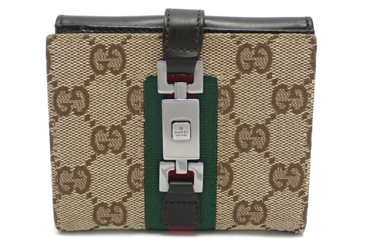 楽天市場】【財布】GUCCI グッチ ジャッキー GGキャンバス シェリー W 