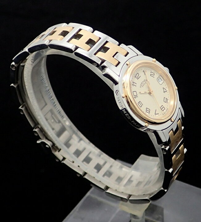 楽天市場】【ウォッチ】HERMES エルメス クリッパー デイト アイボリー  