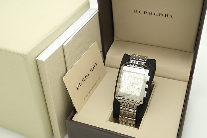 楽天市場】【ウォッチ】BURBERRY バーバリー スクエア クロノグラフ  