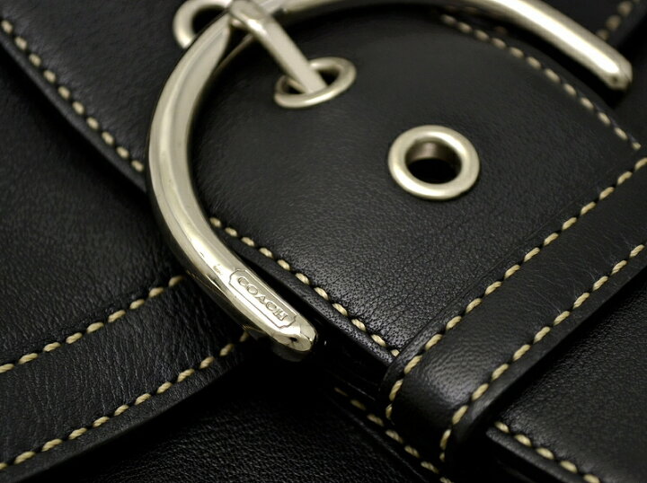 楽天市場】【バッグ】COACH コーチ レザー ハンドバッグ 黒 ブラック 