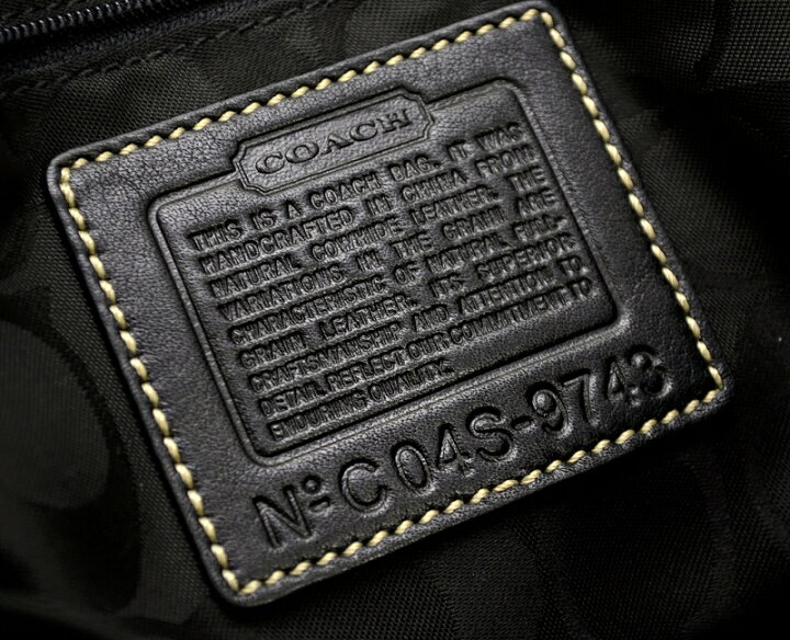 楽天市場】【バッグ】COACH コーチ レザー ハンドバッグ 黒 ブラック 